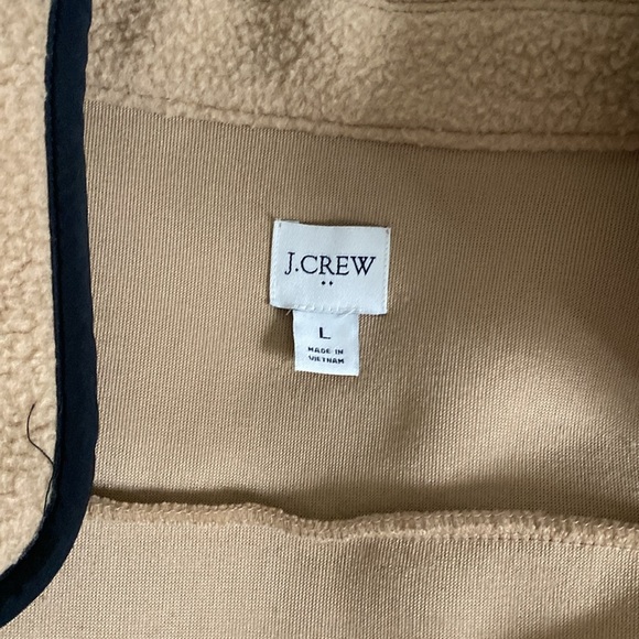 J Crew Piped Sherpa Coat size Large - Picture 3 of 4